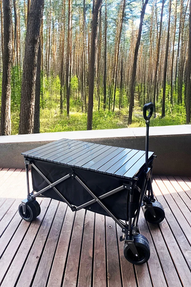 Masalı Fren Sistemli Katlanır Kamp Arabası Plaj Vagonu